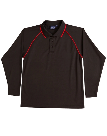 Picture of Winning Spirit, Mens Cooldry Raglan L/S Polo